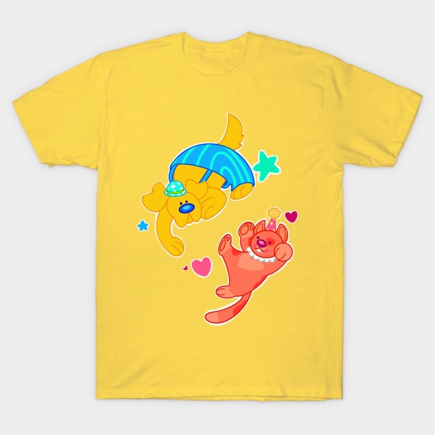 Clown pup and cat T-Shirt by gargirl